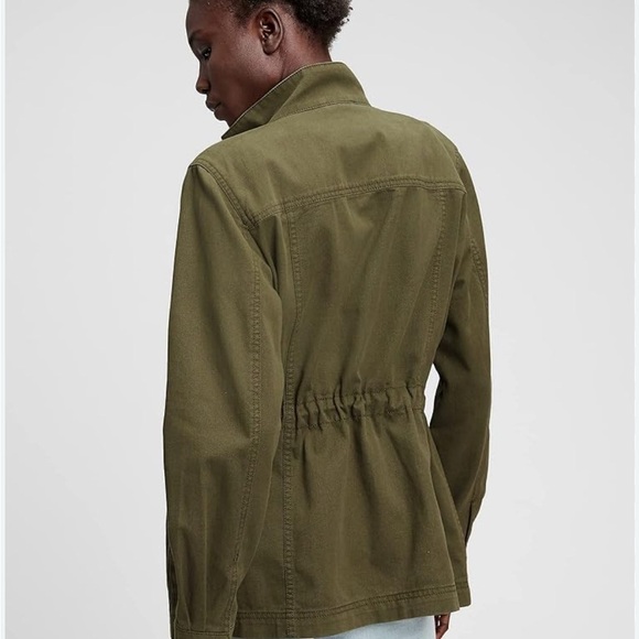 H&M Army Green Utility Jacket L.O.G.G. Women’s EUR 38 US 8 /Med. 100% Cotton - Picture 2 of 11